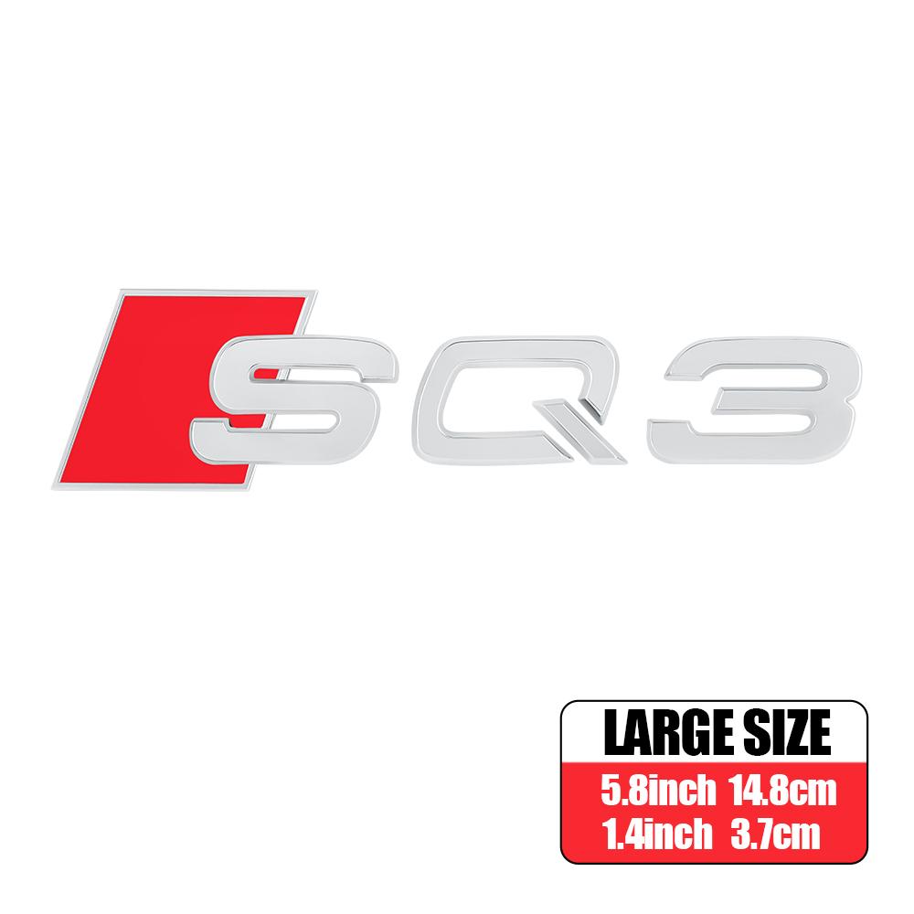 3D ABS Auto Body Rear Trunk Decoration Sticker Car Styling Emblem Decal Refit Accessories For Audi RS RSQ3 RSQ5 RSQ7 SQ3 SQ5 SQ7