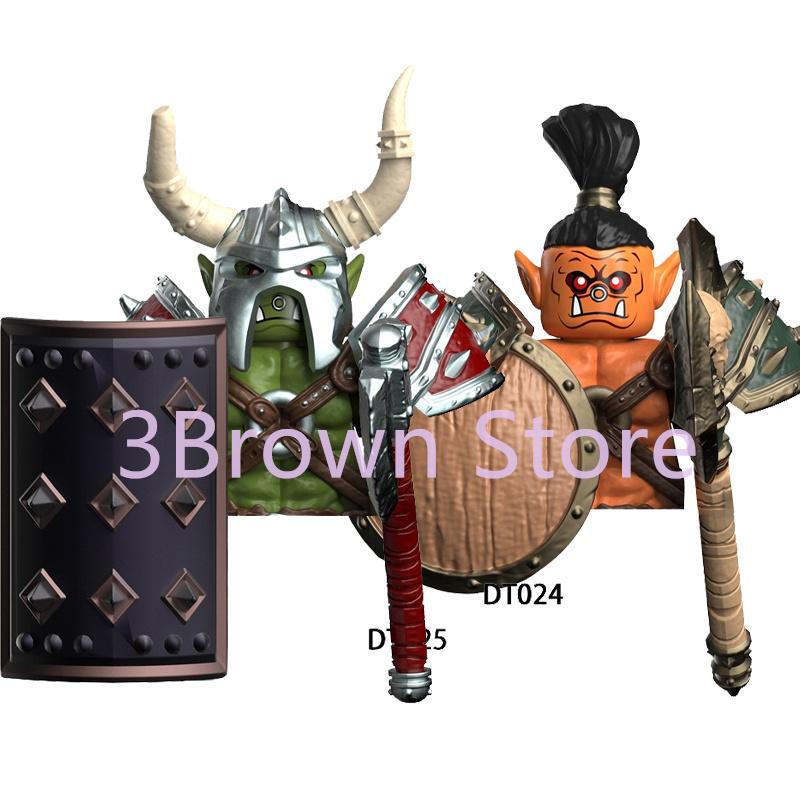 Medieval Building Blocks Accessories MOC Castles Dragon Knights Army Soldiers Warrior Helmets Shields Armors Axes Toy Gift S038
