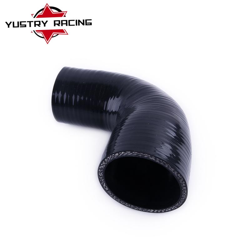 Black 3-PLY Lenght:90 Degree Elbow Silicone Hose Intercooler Coupler Reducer Turbo ID(mm):32 34 36 38 40 44 45 46 50 51 57 60 ID32-38