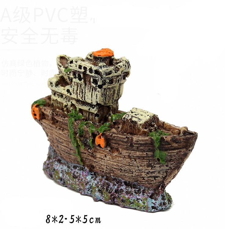 

Aquarium Fish Tank Decorations Landscape Pirate Ship Wreck Ship Vintage Resin Design Boat Aquarium Accessories Home Decorations