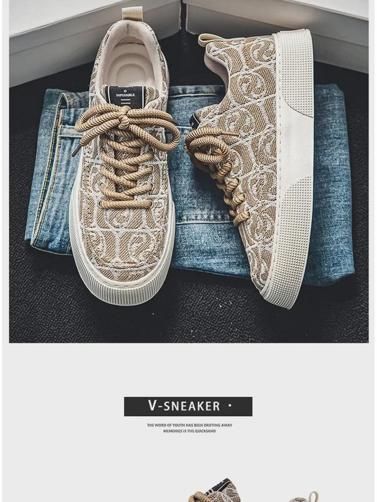 Pánské trendy jarní prodyšné plátěné tenisky