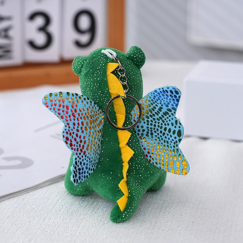12cm Plush Dinosaur Doll Toy Pendant Cute Keychain Bag Pendant Christmas Gifts