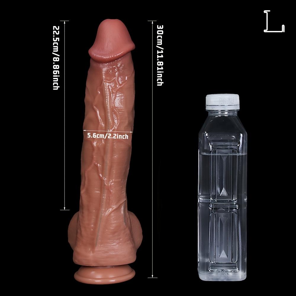 Realistic Female Dildo – Extra Large Soft Liquid Silicone Penis with Strong Suction Cup,Lifelike G-Spot &Anal Plug Toy for Hands-Free Solo,Couple Play