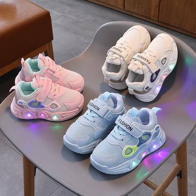 2024 Nouvelles Baskets de Créateur pour Enfants Polyvalentes à Semelle Souple Lumineuses Automne Nouveaux Chaussures Décontractées en Mesh Respirant Antidérapant Tenis De Niño