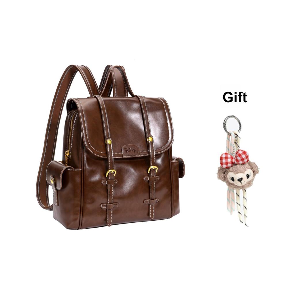 Disney Mickey Korean Style College Casual Lightweight High-Value Stain-Resistant Minimalist Trendy Versatile Backpack Women backpack Brown BMK-72172