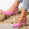 Fashion Women's Fashion Baotou Sandals Spring New Pointed Head Shallow Mouth Word with Anti-slip Wear-resistant High Heels