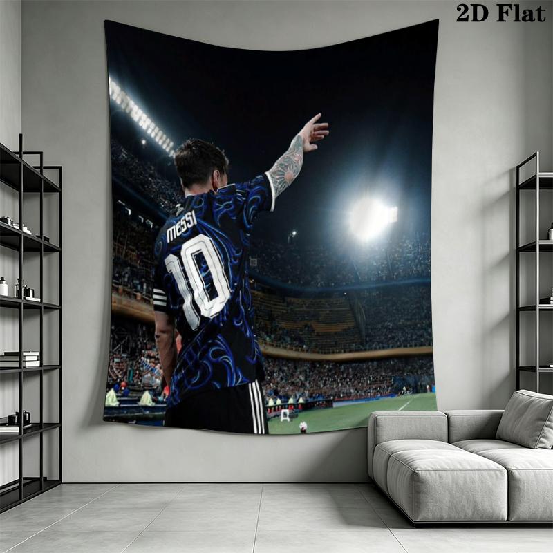 Messi Wall Tapestry Aesthetic Wall Hanging Printed Fabric Blanket Decorative Tapestries for Bedroom Living Room Home Decor