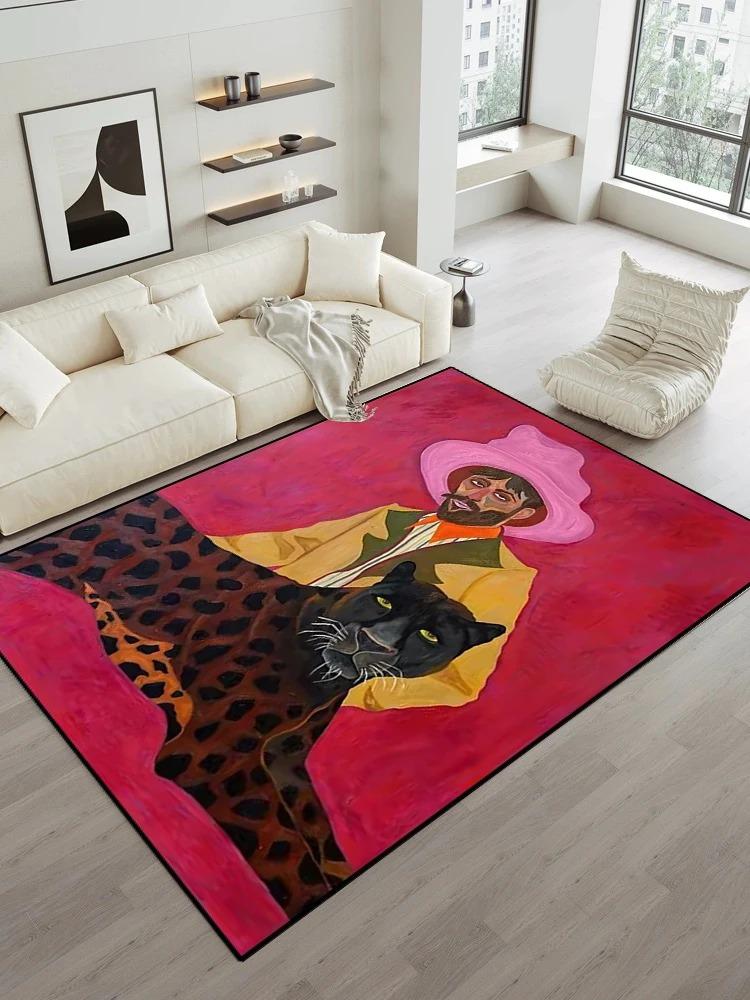 Fashion Art Decorate Living Room Carpet Home Large Area Coffee Tables Plush Mat Vintage Advanced IG Bedroom Rug