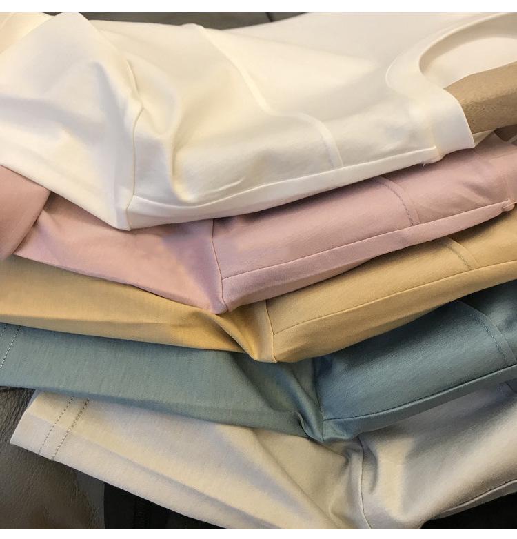 Damski bawełniany T-shirt z okrągłym dekoltem: Miękka, Mocne Szwy, Oddychająca, Wszechstronna, Koszulka z Krótkim Rękawem na Wiosnę/Lato.