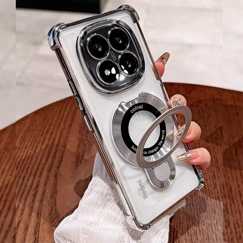 Magnetic Magsafe Bracket Shockproof Case For Xiaomi POCO X7 Pro M7 F7 C85 X6 X5 F6 F3 M6 Pro C65 C75 C71 Stand Holder Cover