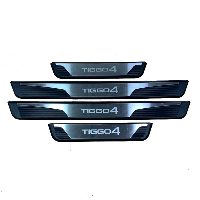 For Chery Tiggo 4 CHS Tiggo 4 PRO Tiggo CROSS 2025 2026 Tilbehør Bil Dørterskel Pedal Skrapeplate Deksel Trim Beskytter Klistremerke