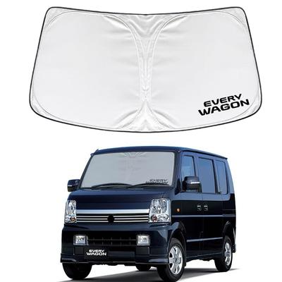 SAWAKAKI Suzuki Every Wagon DA64V DA64W Protetor solar especialmente projetado para para-brisa com calor solar, logotipo de armazenamento compacto de calor UV, proteção, isolamento,