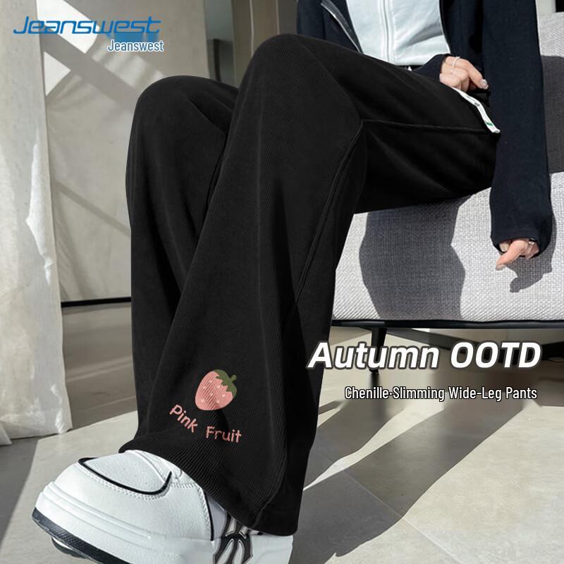 

JEANSWEST Women s Chenille Wide-Leg Pants XL