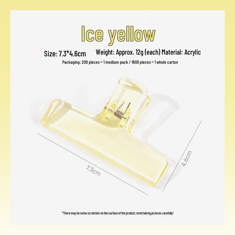 Colorful Arc Acrylic Planner Clip: High-Transparency, Long-Tail Design for Efficient Organization