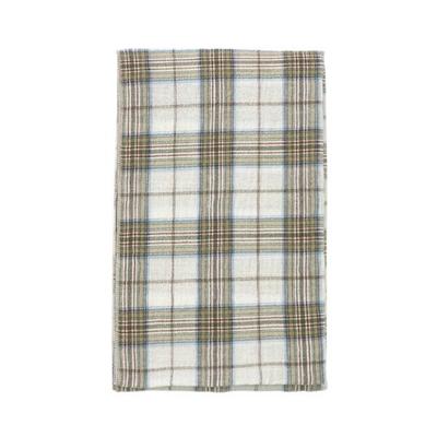 Elkate Women's Scarf Thin Cotton Stool Check Muffler LNM229