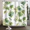 Watercolor Green Leaf Shower Curtain for Bathroom Vines Plant Nordic Minimalist Polyester Botanic Curtain for Home Hotel 180x240