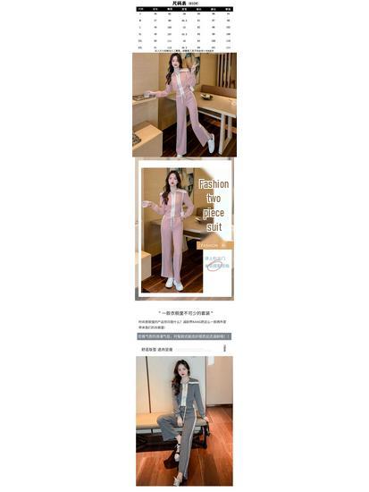 Autumn Winter Women's Fashion Casual Two-Piece Set: Stylish Cardigan Jacket & Wide-Leg Pants