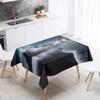 Landskapstrykt Duk Flekkbestandig Vanntett Bryllupsfest Restaurant Bankettdekorasjon Hjemmebord