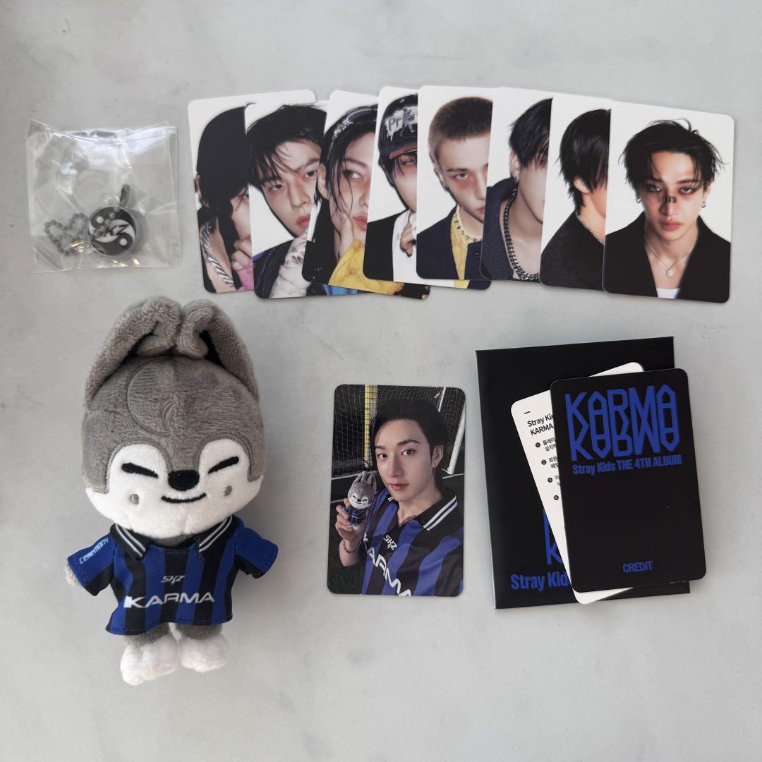 

[USED] Stray Kids KARMA Wolfchan Keyring with Limited Trading Card