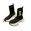 Flying Boots Women's Versatile Elastic Socks Shoes 2025 Summer New Fashion Foreign Style Martin Boots Women's Short Boots Knitted Boots