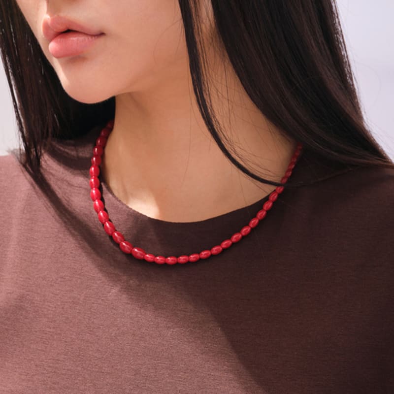 cotoit Red Berries beads Necklace