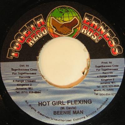 7inch Record BEENIE MAN - Hot Girl Flexing NONE Togetherness Re 2001 Jamaica Reggae, Ska & Dub Used