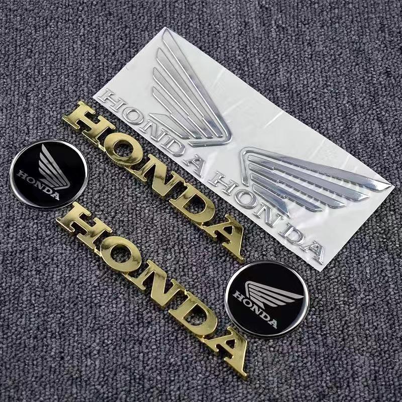 CKU5 Honda Motorcycle Modification Set Logo 3D Sticker HONDA Electroplated Letter Label Waterproof Sticker Moto Accessories Cbr 600