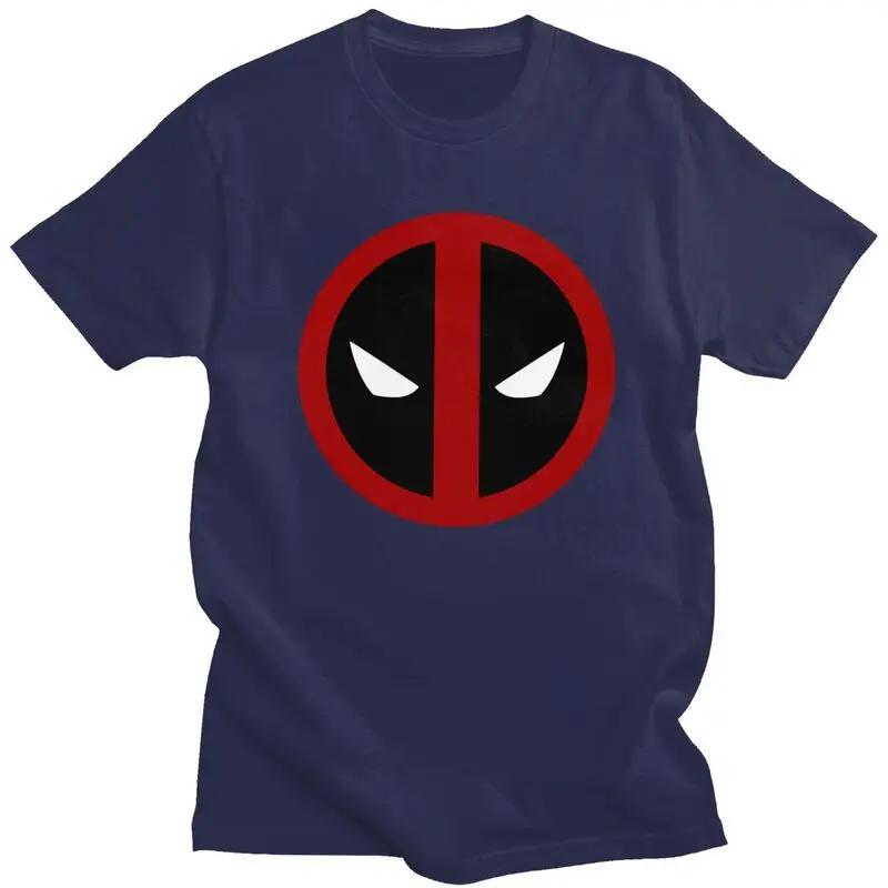Superhero T Shirt Men Pre-shrunk Cotton Tshirt Casual Tee Short Sleeve Deadpool Sympol T-shirt Fitted Apparel