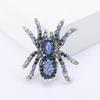 Vintage Style Overcoat Brooch Shining Rhinestones Decor Spider Shape Shawl Scarf Pin Men Suit Coat Simple Badge Fashionable Accessories