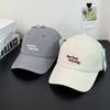 Fashion Hat Summer Alphabet Embroidery Alphabet Quick Drying Baseball Cap Men's and Women's Big Head Circumference Light College Wind Shade Cap Sun