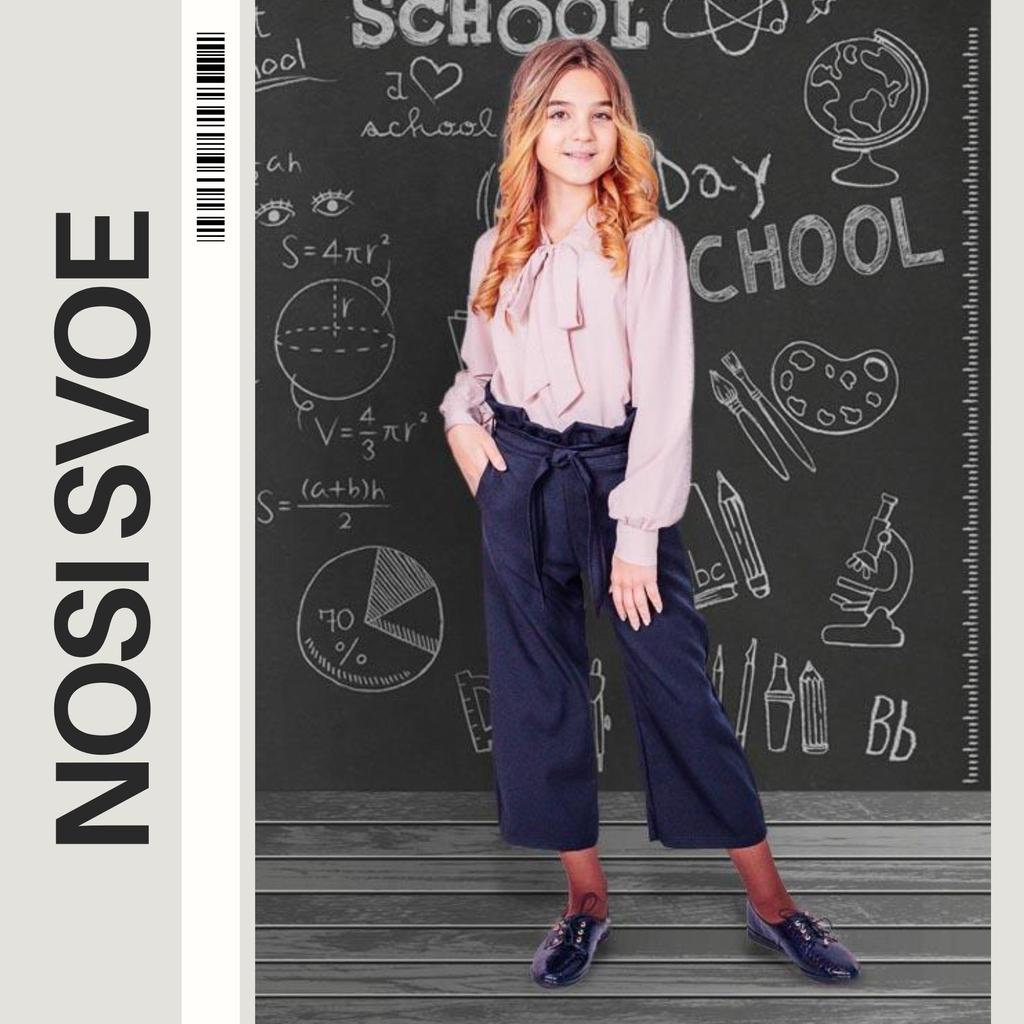 Demi-season Girls’ Culottes in Suit Fabric – Versatile and Trendy, 6215-080 HC