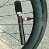 Portable Bike Tire Inflator Double Valves Portable Small CO2 Cycle Tire Pump Fast Inflator Space Saving Frame Mount