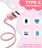 KONNAO Upgrade USB Type C Kids Headphones with Wired Headphones for Boys and Volume Limit Adjustable Microphone, Girls, 85dB/94dB (Pink)