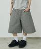 SCALLYWAG Checked Border Bermuda Shorts [Black]