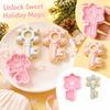 Christmas Molds Set with 3D Snowflake, Key and Sleigh Designs, Embossed Holiday Baking Molds