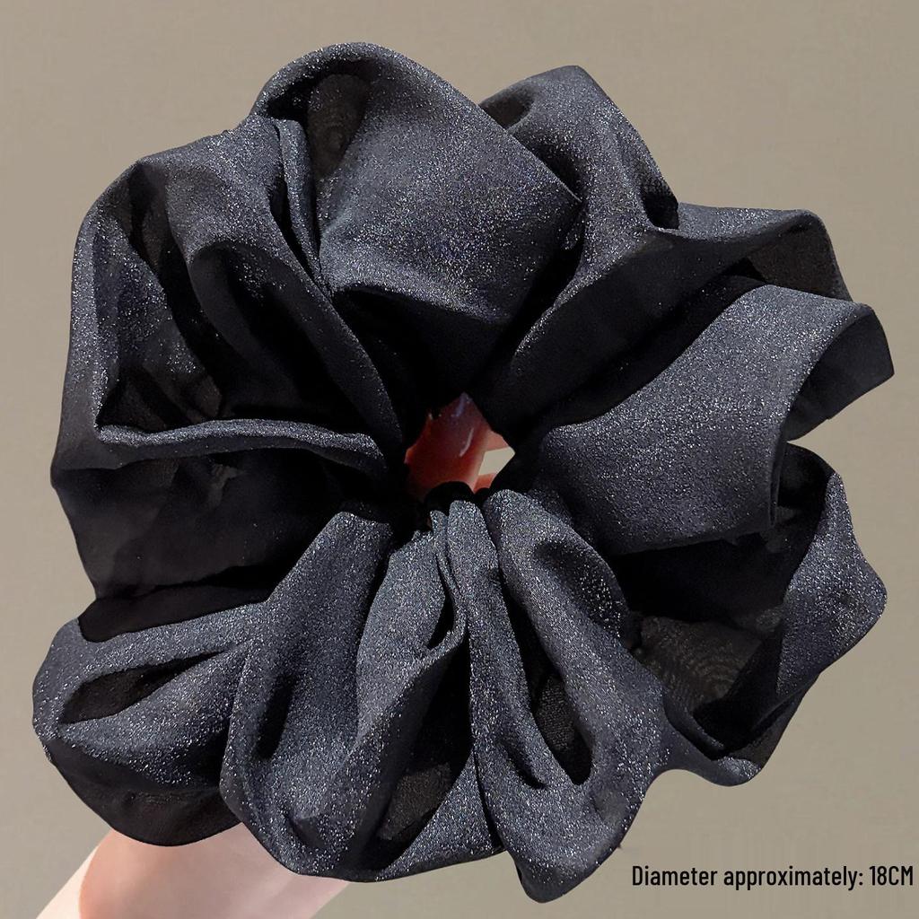 Premium Pink Mesh Scrunchies for Women - Stylish Hair Ties & Ponytail Accessories