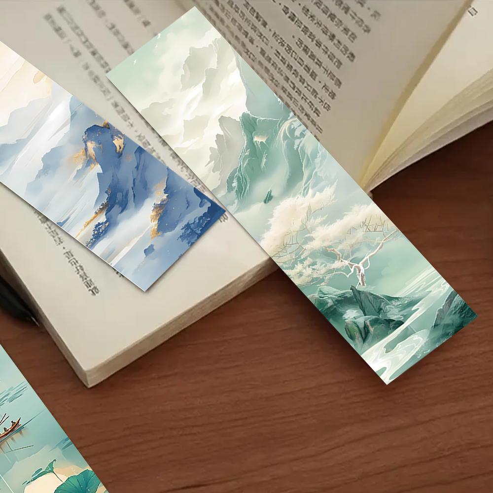 32 pcs, Vintage Chinese Ink Landscape Bookmarks for Teachers, Readers and Lovers, Bookmarks, Gifts, Party, Birthday
