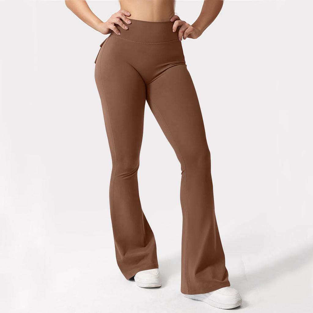 Women's Fashion Solid Color Yoga Pants High Waisted Skinny Sweatpants Fitness Pants