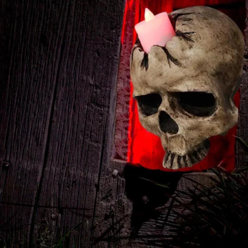 Gothic Style Wall Decoration Resin Handicraft Resin Craft Wholesale Home Decoration Skeleton Candlestick Pendant