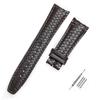 20mm 22mm Leder Geflochtenes Uhrenarmband für Seiko für Omega Gebogenes Ende Armband Faltschließe Armband Ersatz Herren Uhrenarmband