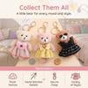 PP Cotton Bear Plush Pendant Lifelike Kawaii Bear Plush Ornaments 12cm Stuffed Animal Bear Plush Toy Bag Decoration
