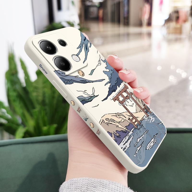 

Snowy Gate Phone Case for Xiaomi Redmi Note 14 13 12 11 Pro Plus 4G 5G 12S 11S 10S 10 9 9S 8 Redmi 14C 10C Liquid Silicone Cover Redmi Note 14 5G