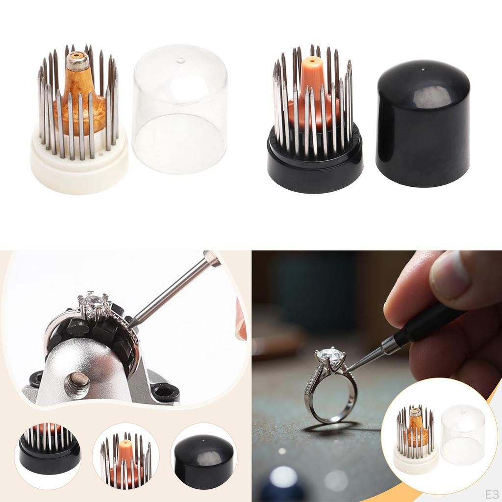 23 Pieces Jewelry Beaders Bead Setting Kit Multifunctional Compact Beading Tools Set with Handle for