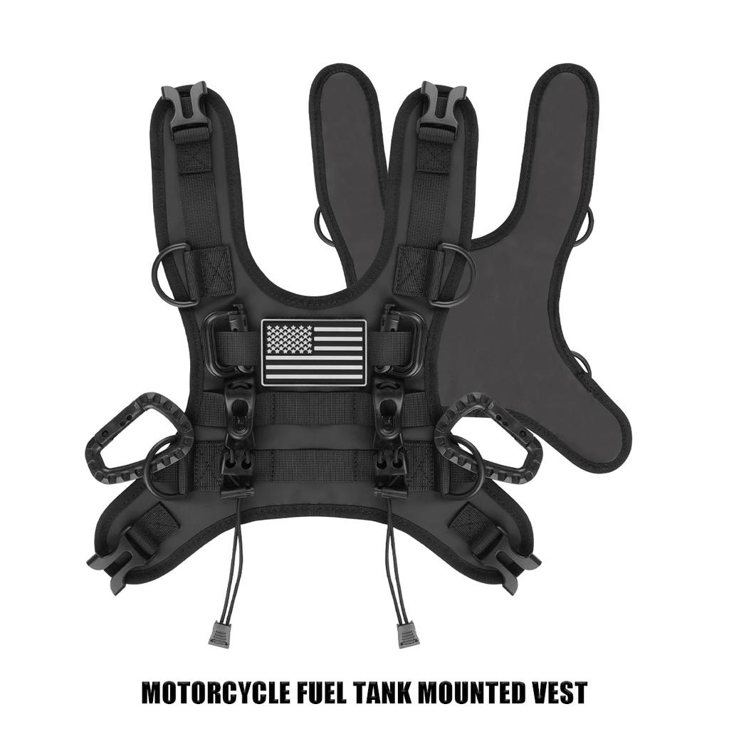 Motorcycle Fuel Tank Bag Base Vest Portable Motorbike Tank Bags Mounting Kit for Universal Off-road Motorcycle Fuel Tank Pack