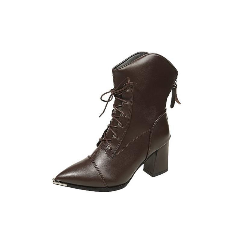 New Women's Shoes: Pointed-toe High-heeled Single Boots and Short Boots