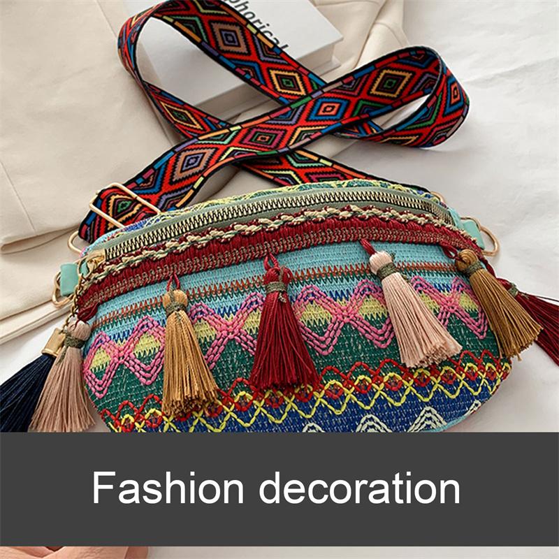 Pletené crossbody kabelky dámské střapcové ledvinky retro kožené tašky přes rameno