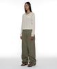 PARTIMENTO WOMEN Pwc Sheer V-Neck Knit Sweater_Beige Stripe