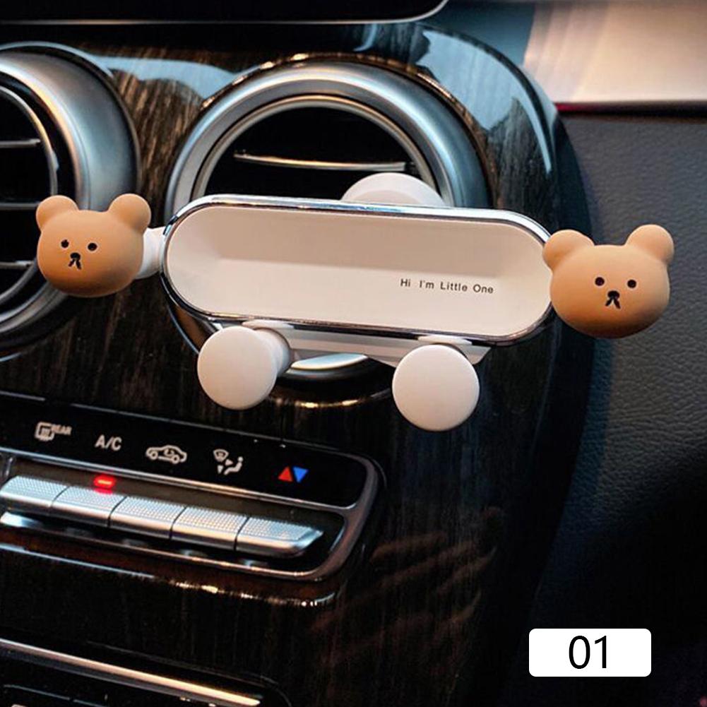 Car Mobile Phone Bracket Car Creative Cartoon Car Air Outlet Mobile Phone Navigation Fixed Support Bracket Car Accessories