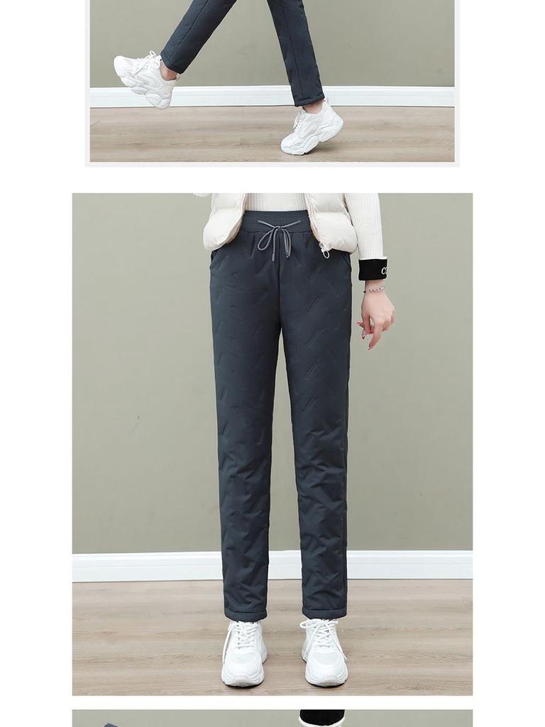 Autumn/Winter Women's Windproof Lambswool-Lined Cotton Pants - Warm, Velvet, Thickened Casual Sportswear