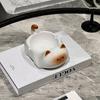 Cute Siamese cat ashtray desktop anti fly ash with cover living room office ceramic ashtray ornament ceramic ashtray with lid